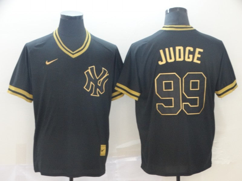 Men's New York Yankees Aaron Judge #99 Black Authentic Jersey